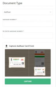 Uploading Your Documents (AADHAAR)