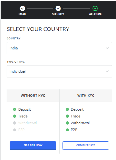 WazirX Account KYC Verification Process